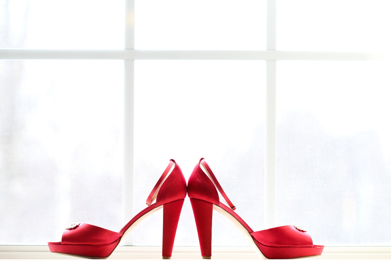 red shoes wedding
