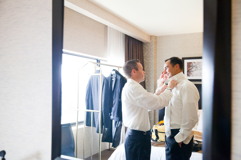 groom getting ready