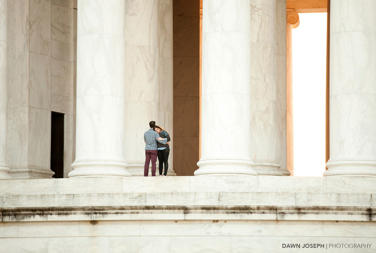 historic district, Jeferson Memorial Washington D.C. Engagement Shoot