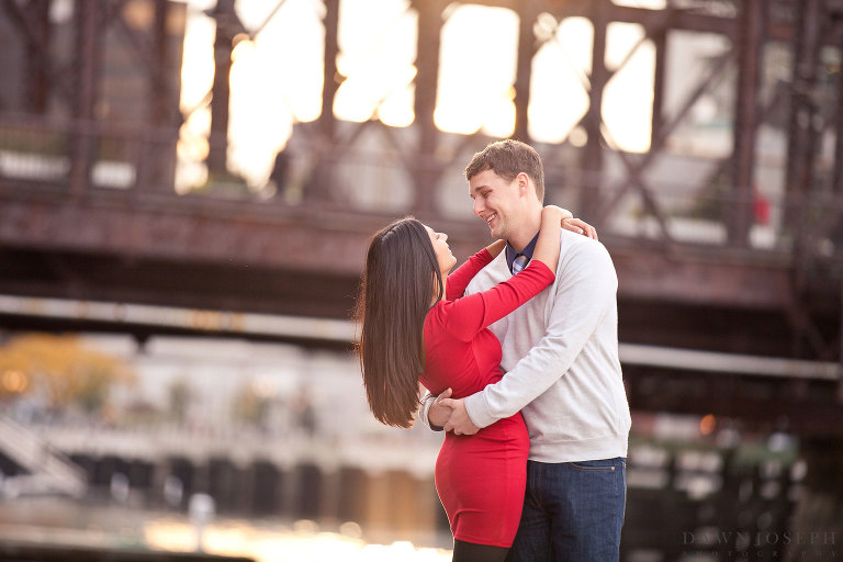 Boston, Walking Bridge, Waterfront Engagement Session