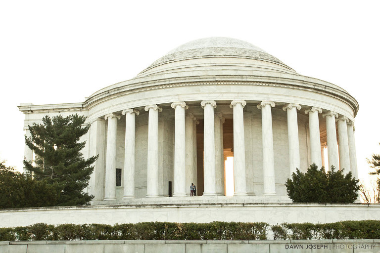 historic district, Jeferson Memorial Washington D.C. Engagement Shoot